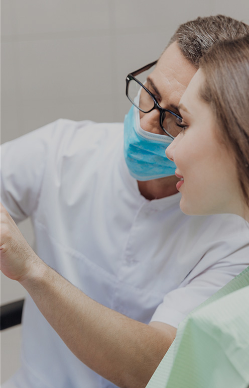 professional dental caring team